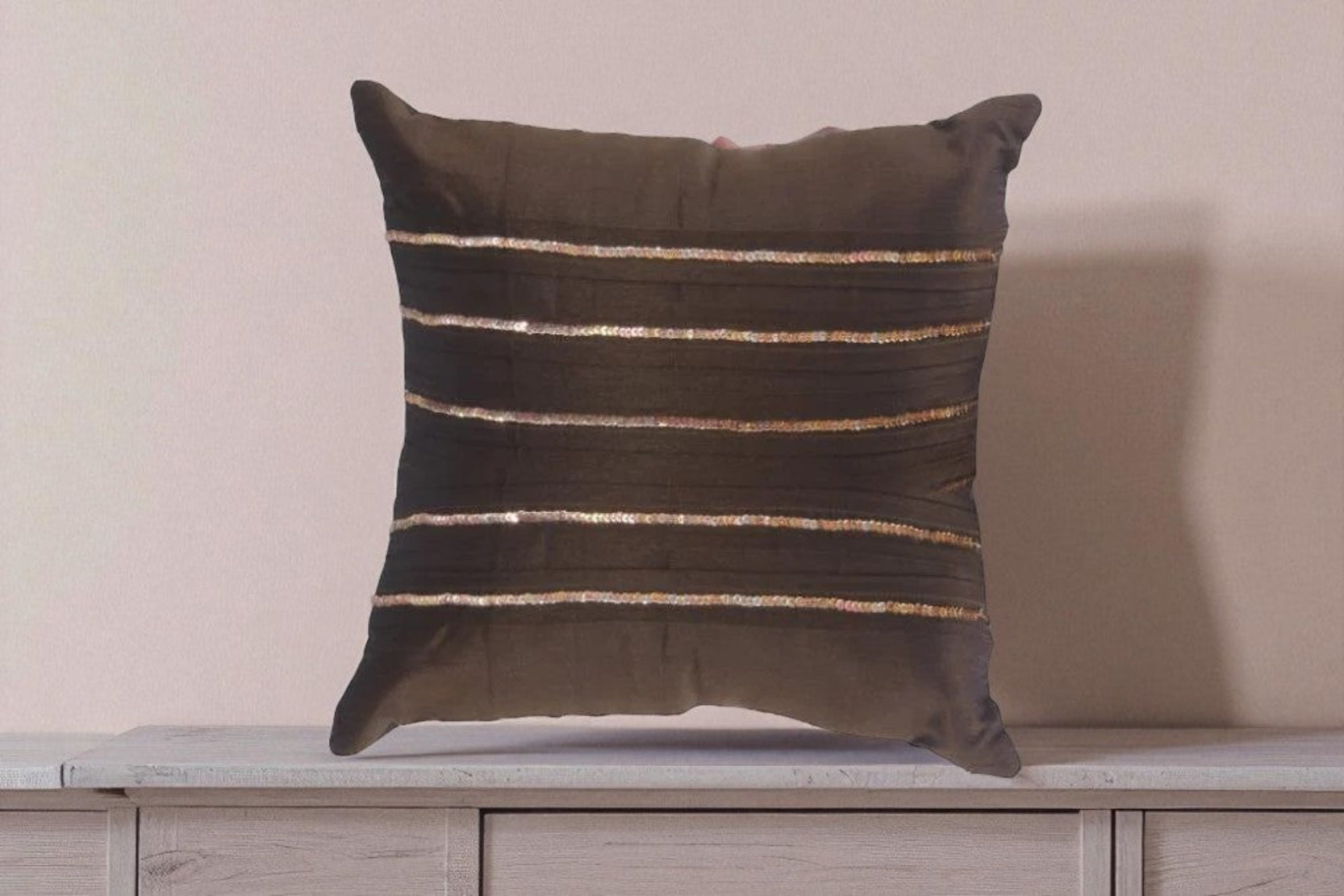 Hand Embroidered Short Plush Cushion Covers / Ruchi