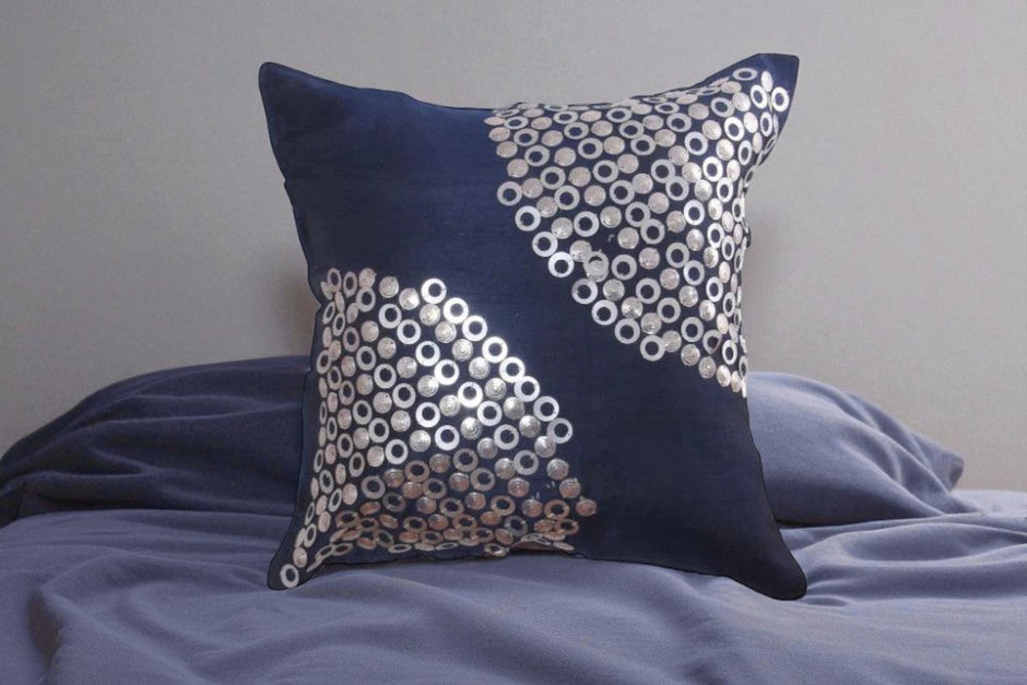 Hand Embroidered 16 Inches Cushion Cover / Ruchi