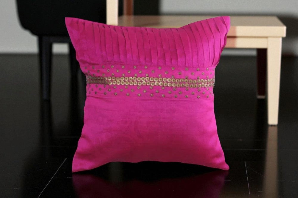 Pink Short Plush Cushion Covers / Ruchi