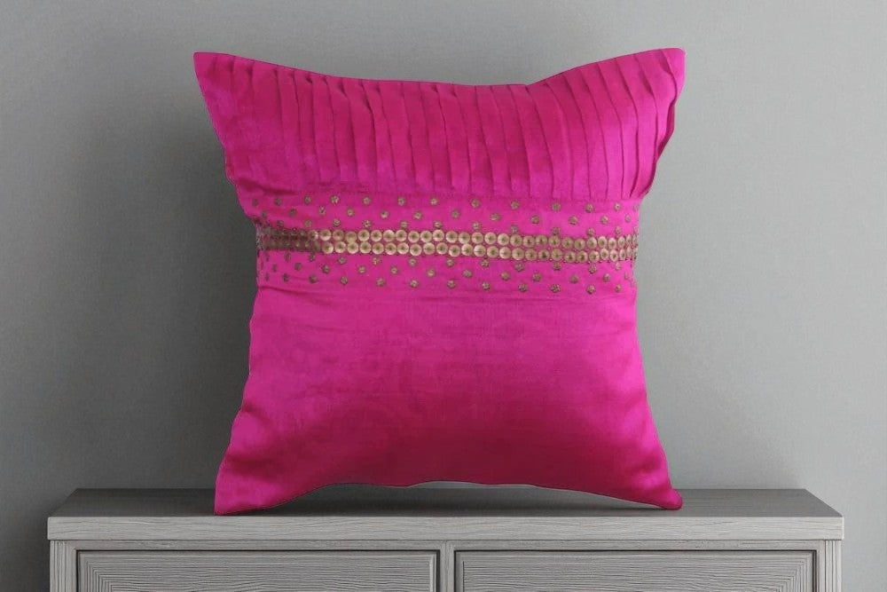 Pink Short Plush Cushion Covers / Ruchi