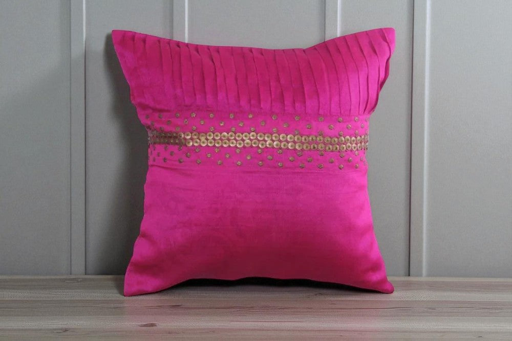 Pink Short Plush Cushion Covers / Ruchi