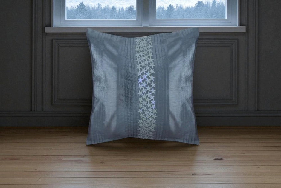Muted Grey Silk Cushion Covers / Ruchi