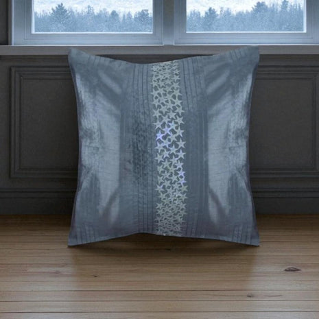 Muted Grey Silk Cushion Covers / Ruchi