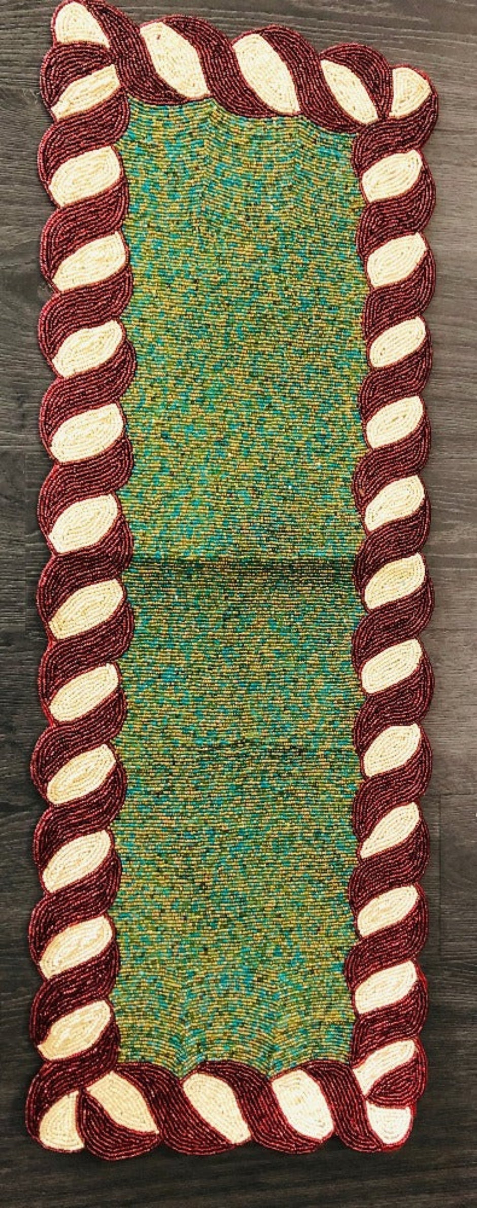 Elegant Beaded Table Runner Decor / Ruchi 