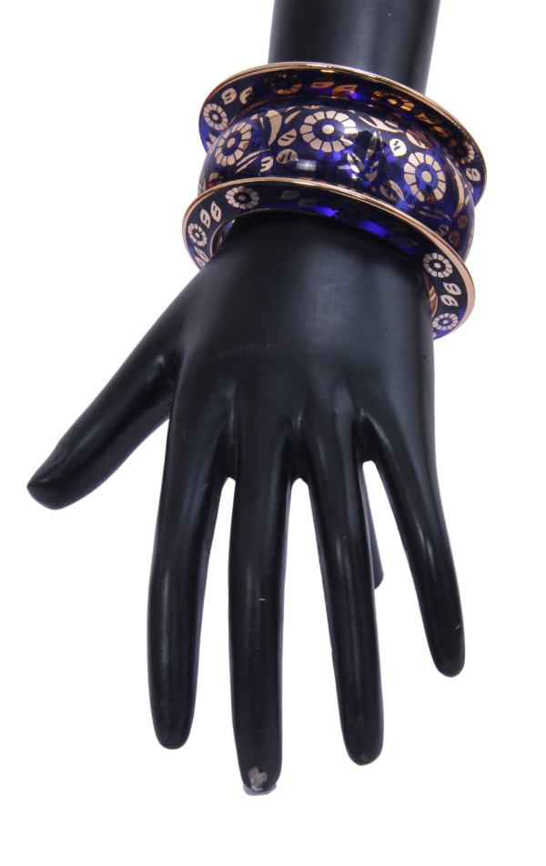 Shiny Golden Metallic Multicolor Bangle Set / Ruchi