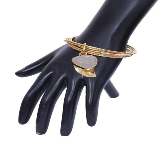 Heart Shaped Gold Plated Bracelet For Women / Ruchi