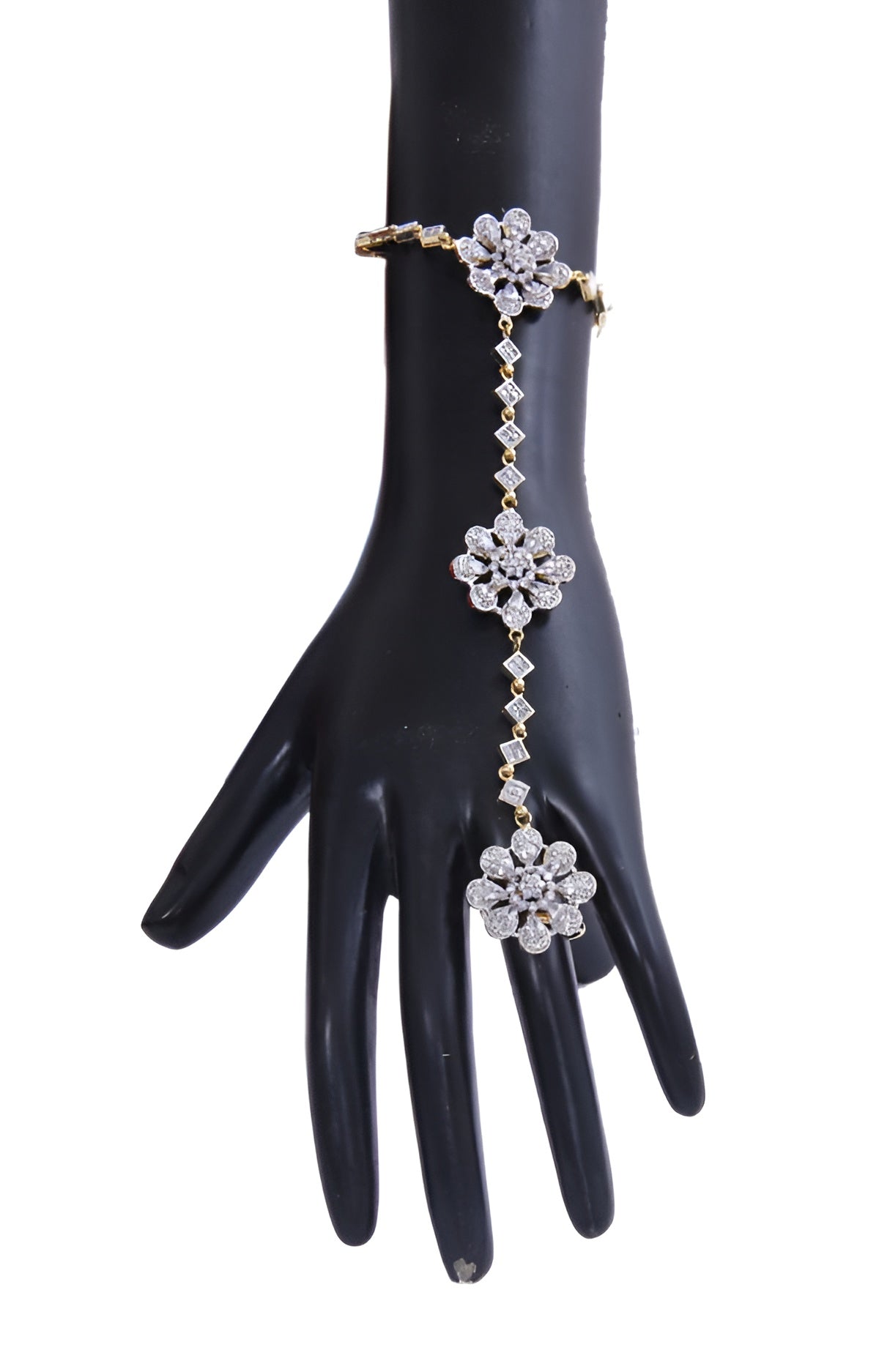 Gold-Toned American Diamond Bracelet / Ruchi