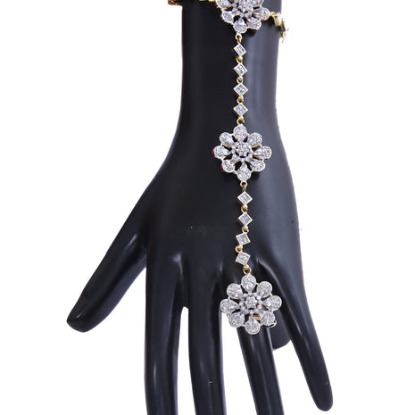 Gold-Toned American Diamond Bracelet / Ruchi