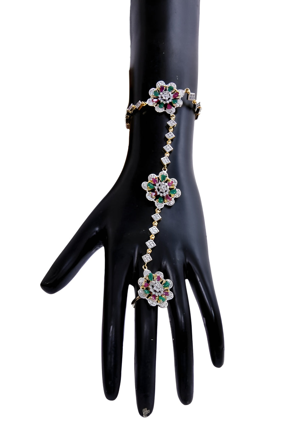 Gold-Toned Multi-colored Stone Bracelet / Ruchi