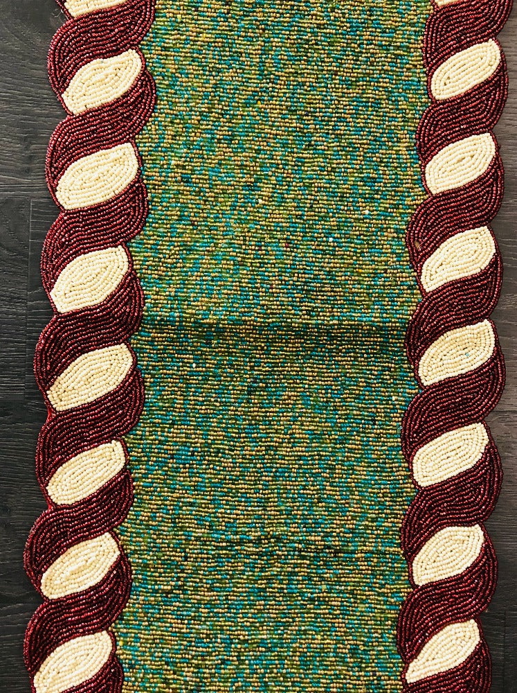 Elegant Beaded Table Runner Decor / Ruchi 