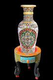 Traditional Handcrafted Embellished Marble Table Vase / Ruchi
