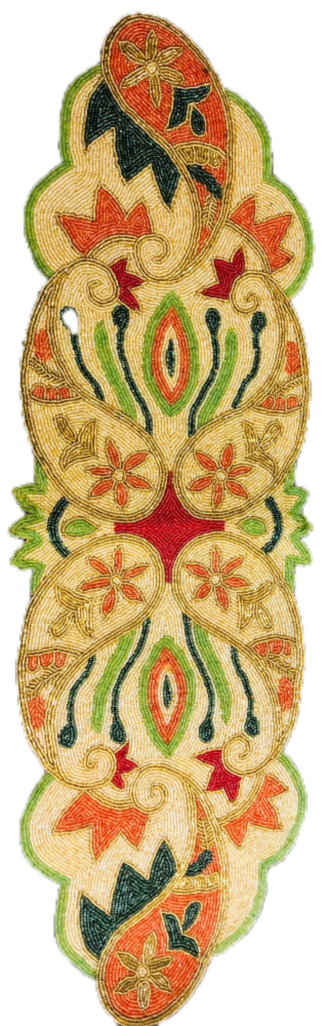 Colorful Paisley Beaded Table Runner / Ruchi