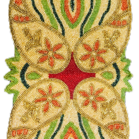 Colorful Paisley Beaded Table Runner / Ruchi