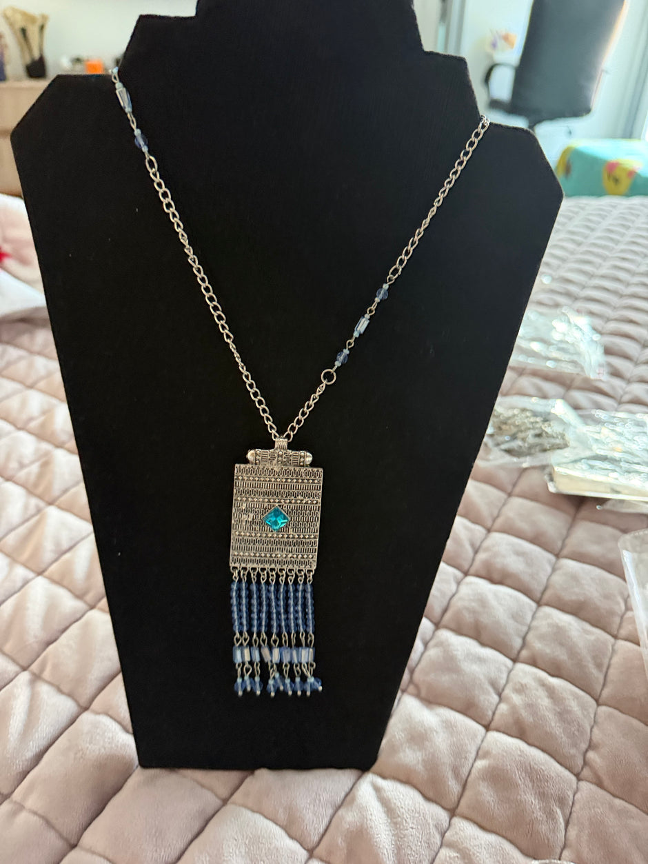 Bohemian Beaded Tassel Pendant Necklace / Ruchi