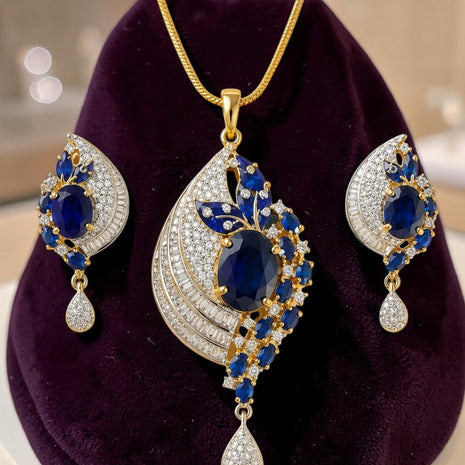 Exquisite American Diamond Necklace And Earrings Set / Ruchi