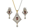 Geometric Smoky Crystal Stone Jewelry Set / Ruchi