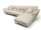 Modern L-Shape Genuine Leather Sectional Sofa / Ruchi 