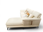 Modern L-Shape Genuine Leather Sectional Sofa / Ruchi 