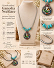 Handcrafted Colorful Ganesha Turquoise Beaded Necklace / Ruchi