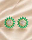 Gold-Tone Alloy Floral AD Stud Earrings / Ruchi