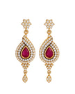Elegant Design Ruby Stone Drop Earrings / Ruchi