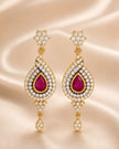Elegant Design Ruby Stone Drop Earrings / Ruchi