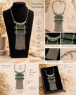 Traditional Turquoise Beaded Alloy Tassel Necklace / Ruchi