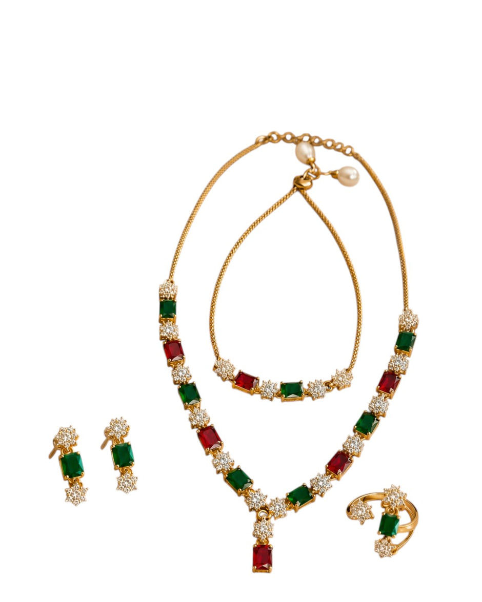 Modern Multicolor Gemstone Jewelry Set / Ruchi