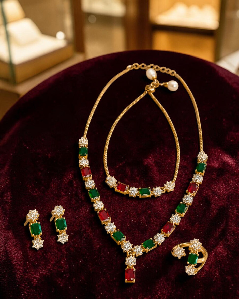 Modern Multicolor Gemstone Jewelry Set / Ruchi