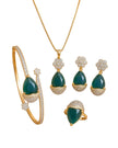 Floral Tear Drop Gemstone Jewelry Set / Ruchi 