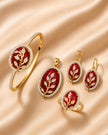 Minimalistic Gold-Plated Alloy 4-Piece Jewelry Set / Ruchi