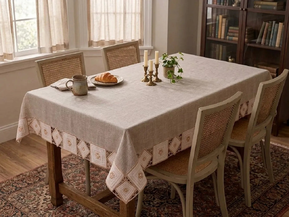 Boho Style Fabric Dining Table Cloth / Ruchi