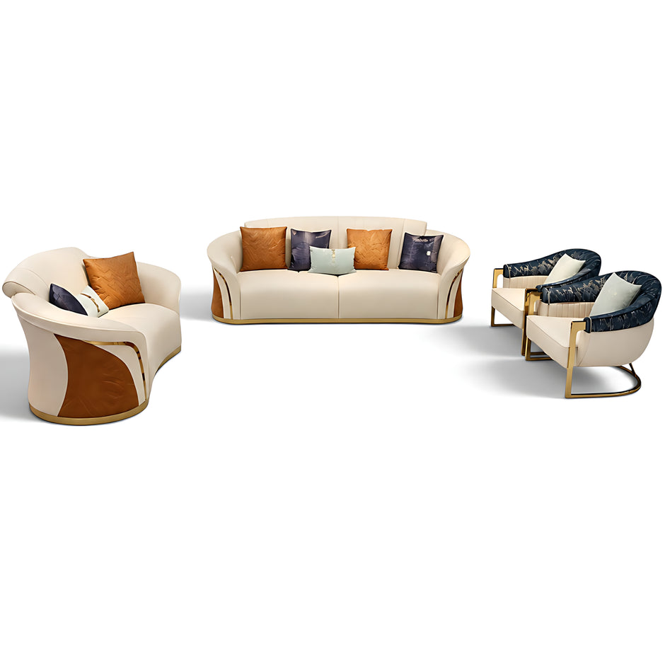 Italian Velvet Fabric Sofa Set / Ruchi