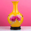 Skillfully Crafted Yellow Ceramic Vase / Ruchi