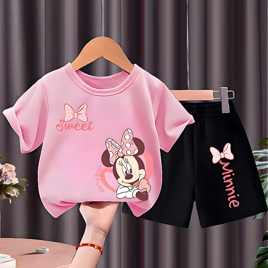 Kids Casual Polyester T-Shirt and Shorts Set / Ruchi