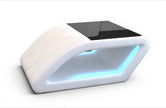 LED Coffee Table With Leather Upholstery / Ruchi