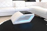 LED Coffee Table With Leather Upholstery / Ruchi