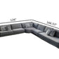 Elegant L Shape Sectional Fabric Sofa / Ruchi