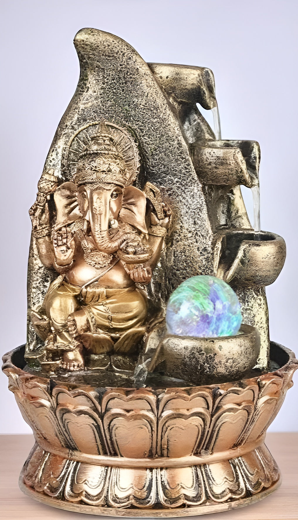 Stunning Polyresin Tabletop LED Fountain / Ruchi