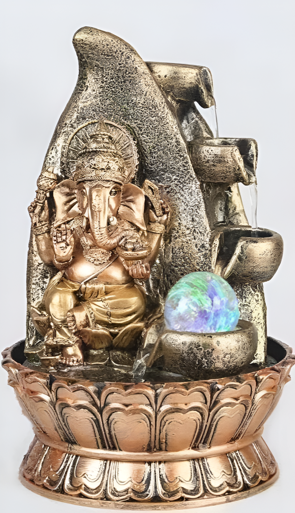 Stunning Polyresin Tabletop LED Fountain / Ruchi