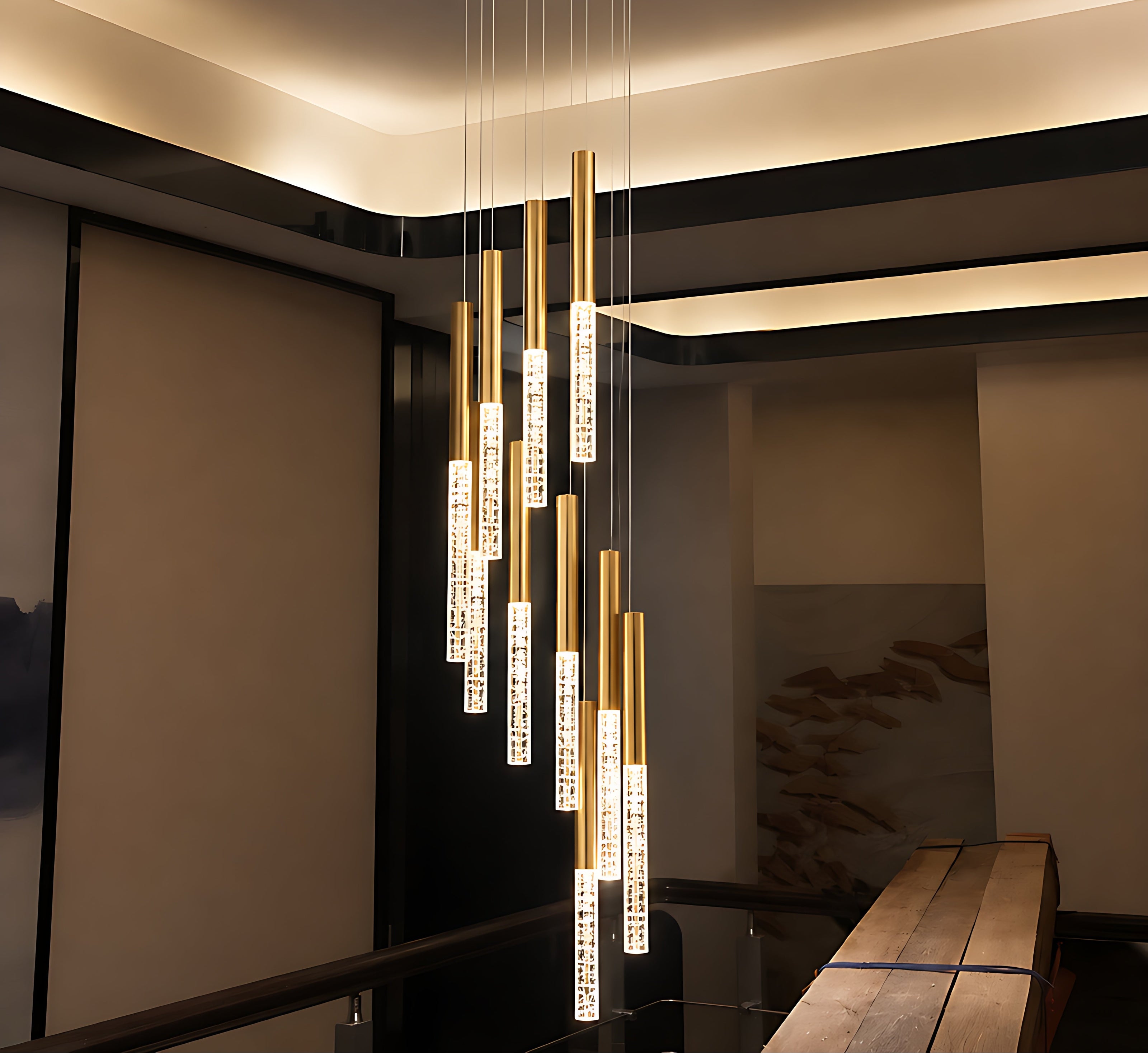 Large LED Multi Light Pendant Chandelier / Ruchi