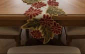 Leaf Floral Embroidered Beaded Runner / Ruchi