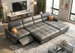 Leather Recliner Sectional Sofa / Ruchi