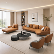 Leather Sectional Sofa Set with Chaise Lounge / Ruchi