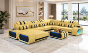 Leather Sectional Sofa With LED Lights / Ruchi 