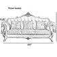 European Velvet Fabric Sofa Set