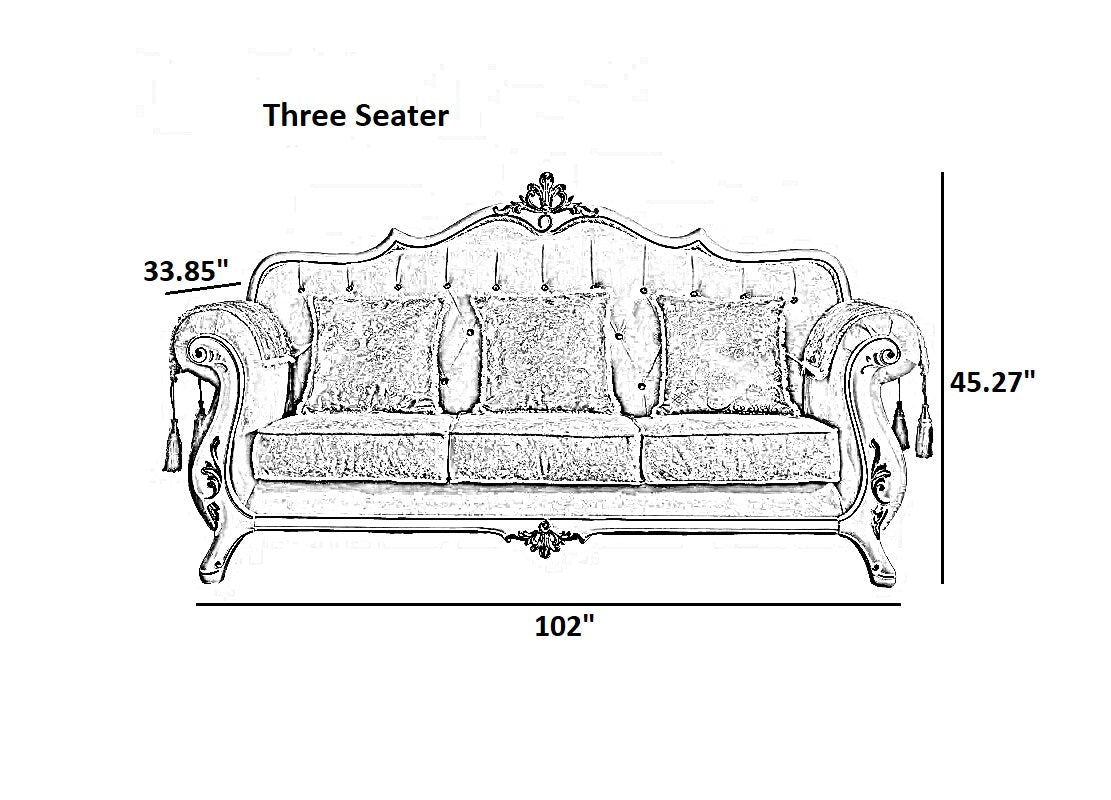 European Velvet Fabric Sofa Set