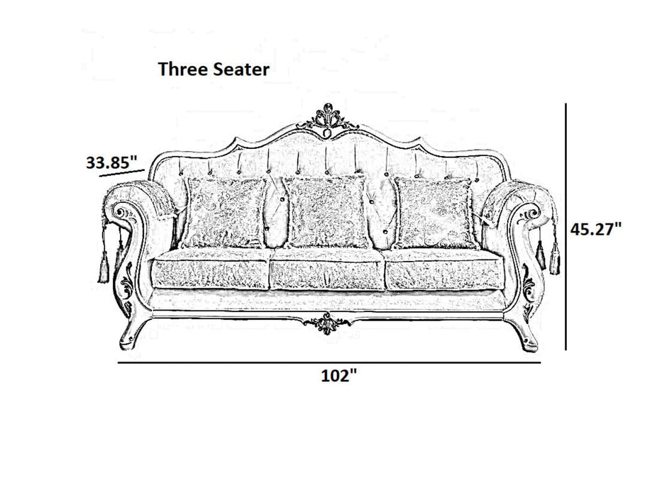 European Velvet Fabric Sofa Set