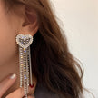 Love Heart Shape Crystal Metal Earrings / Ruchi 