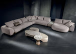 L-Shaped Sectional Sofa With Boucle Fabric Upholstery / Ruchi